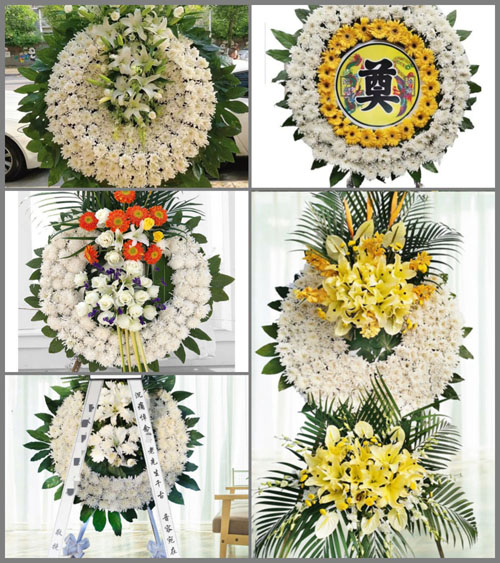 河南南阳镇平县安字营镇白坡村花圈速递